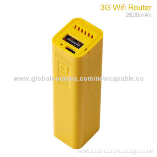 2,200mAh 3G Wi-Fi Router Power Bank with High-quality, 5V/1A Input
